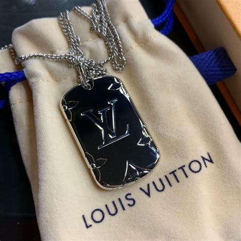 louis vuitton monogram locket necklace|Louis Vuitton letter necklace.